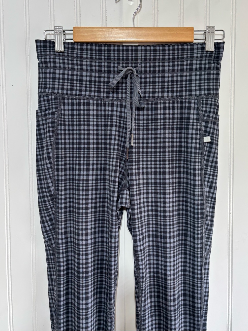 Halara UltraSculpt Check Plaid High Waist Drawstring Yoga Crop Leggings L - Picture 7 of 15